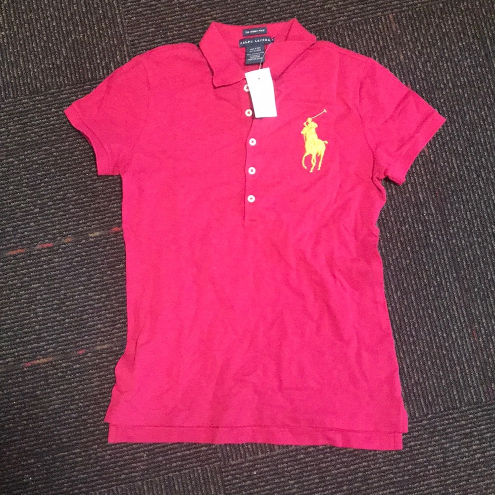 NWT Ralph Lauren Raspberry Polo